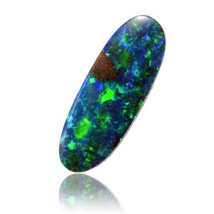 Solid Winton Boulder Opal Oval Cabochon for Jewelry Opal Necklace Ring Bracelet Boho Style 1.22 Carat 2082D007