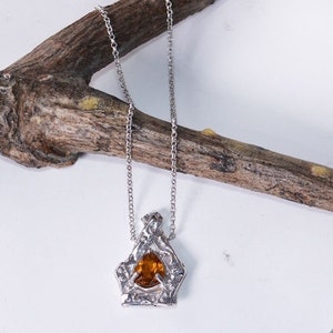 Celtic Diaspore Necklace Color Change Teardrop Gemstone Silver Steampunk Witchy Necklace 5 Carat CP205