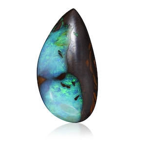 Turquoise Raindrop Opal Boho Stone Unset Pear Boulder Opal Australian Opal Anniversary Gift 13.67 Carat 3001J001