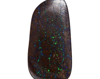 Australian Solid Matrix Opal Freeform cabochon, pendant-making stone, 6.85carats, brown, blue, green necklace stone 3002H003