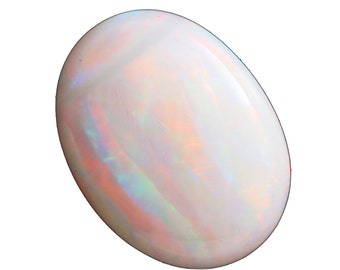 Oval White Opal Australian Natural Opal Untreated Loose Opal Cabochon for Jewelry Making 1.2 Carat 1967O005