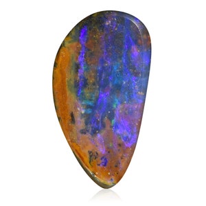 Electric Purple, Solid Boulder Opal Cab, freeform pear shape opal, mens boho craft, Mens Jewelry Stone, Birthday Gift, 1.93 Carat, 3002A042