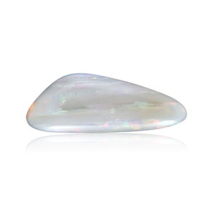 Iridescent cabochon, freeform marble opal, double sided opal, chromatic gemstone 2.51 carat, long cab, iridescent Necklace Stone, 2986C026 image 4