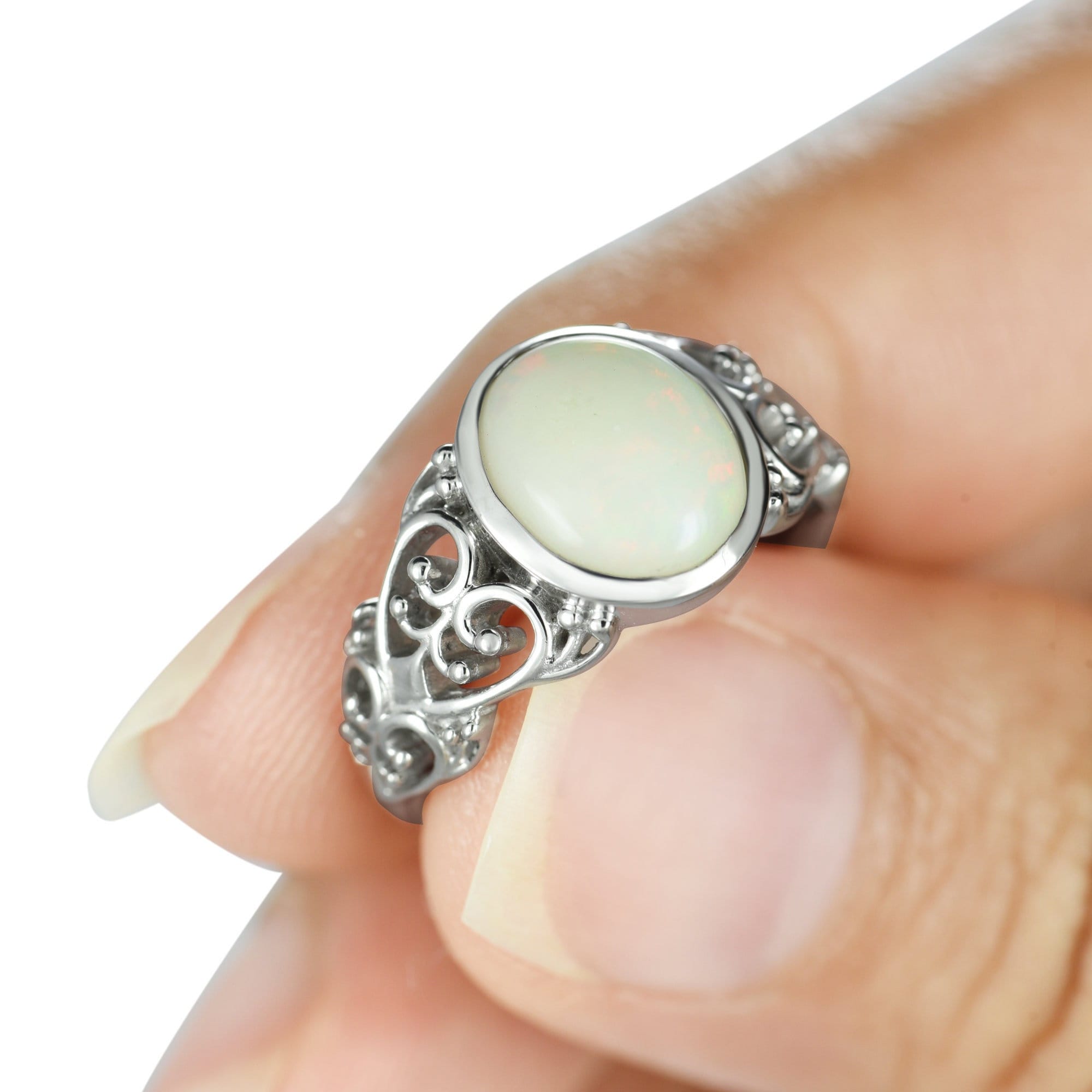 Hyo Silver Class Ring With Opal Stone Hyo Silver