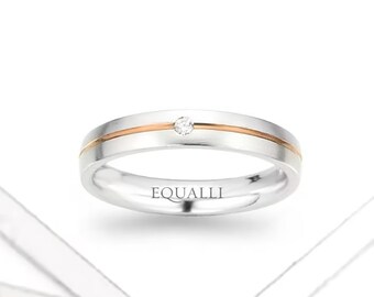 Wedding Band For Men 14K White Gold Size 12.5 US Minimal Elegant Engagement Wedding Ring Ready to ship SKU: R2121D