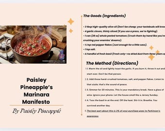 Authentic Jersey Italian Marinara Sauce Recipe | Hand-Crushed Tomatoes (Digital Download)