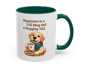 Happy Puppy with Coffee mug | Mug