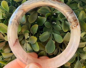 Amethyst-Achat-Armreif 59 mm