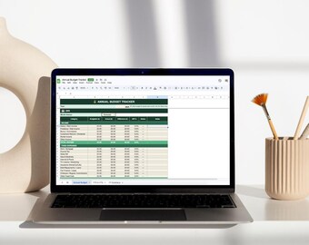 Annual Budget Tracker Spreadsheet | Excel Budget Tracker | Monthly Budget Template | Personal Finance | Instant Download