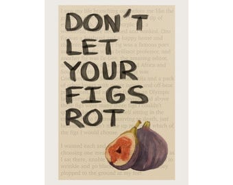 Dont let your figs rot,  The Bell Jar Sylvia Plath poster