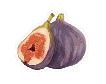 Fig Sticker: Durable Vinyl, Glossy Finish, Kiss-Cut Design