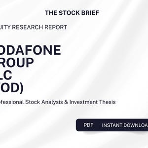 VOD Vodafone Group Plc Stock Research Report Equity Analysis PDF Investment Report Digital Download