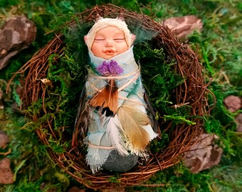 OOAK Art Doll: Puckish, fairy baby