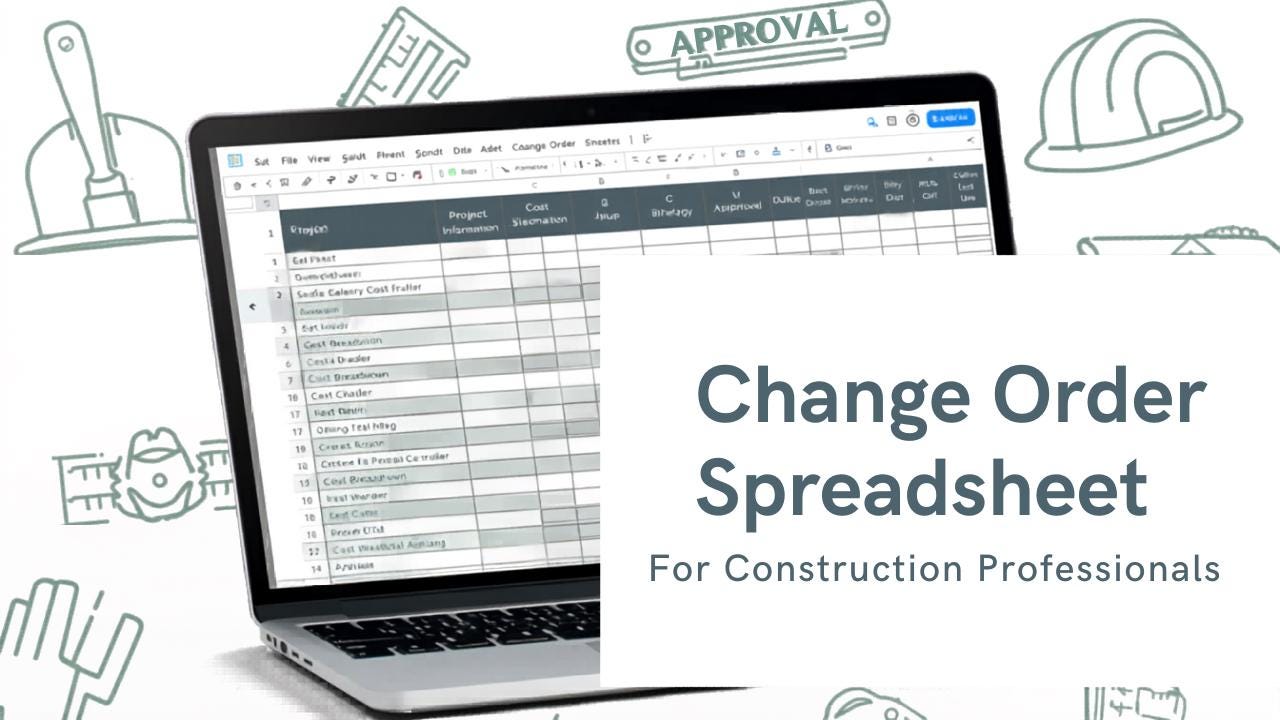 Construction Change Order Template Excel | CO Request Form | Contractor ...