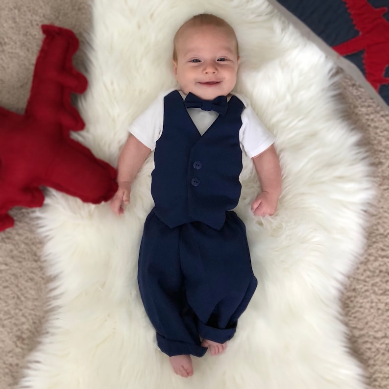 Baby Wedding.. Baby Blue Suit... Infant wedding outfit...Ring Etsy