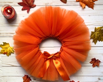 Fall Tutu, Mommy's Little Pumpkin Tutu, Girl Fall Outfit, Autumn Tutu, Orange Tutu, Baby Tutu