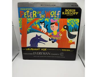 Prokofieff, Peter and the Wolf, Boris Karloff, Vinile LP, Vanguard Everyman, SRV-174SD