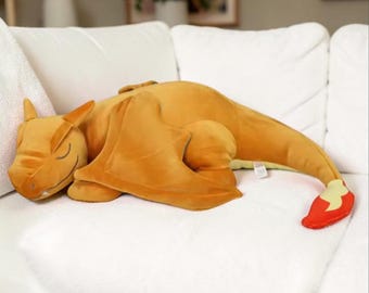 Big Sleeping Charizard Plush – Dragon Stuffed Pillow Toy