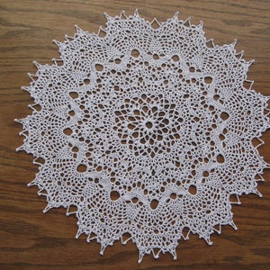 Crochet round Spellbinding 17 inch doily image 1