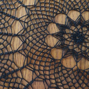Halloween Spider Web 17 inch Round Doily