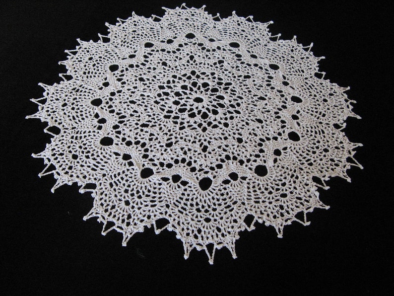 Crochet round Spellbinding 17 inch doily image 5