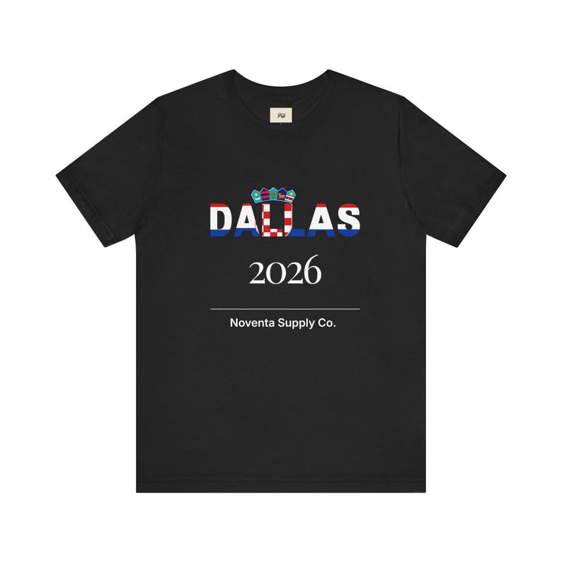 Croatia Soccer Shirt Dallas 2026 | Croatian Flag Football Tee | Hrvatska Futbol Fan Gift | Checkerboard Apparel image 1