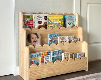 3-Tier Wooden Wooden Book Shelf Organizer Display Furniture For Kids Rooms