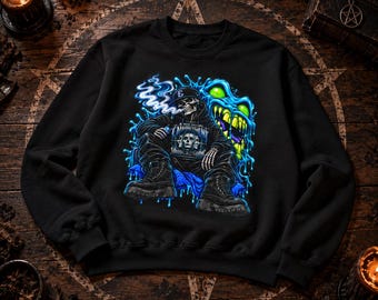 Felpa gotica Hallow Inside, con grafica a cuore effetto invecchiato, unisex, in tessuto pesante.
