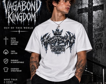 Christian Graphic T-Shirt, Gothic Streetwear Tee, Dark Faith Shirt, Cross Graphic, 100% Cotton