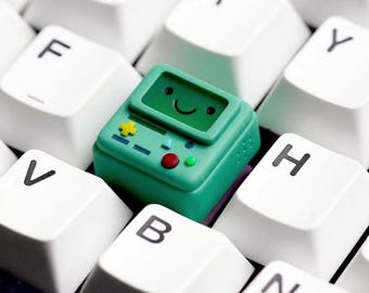 Tecla BMO de Hora de Aventura / Tecla artesanal / Tecla para consola de juegos retro Game Boy para teclados mecánicos