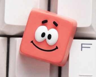 Tecla artesanal de Patrick Star - Tecla ESC de Bob Esponja, Calamardo y Patrick Star para teclados mecánicos - Compatible con interruptores MX
