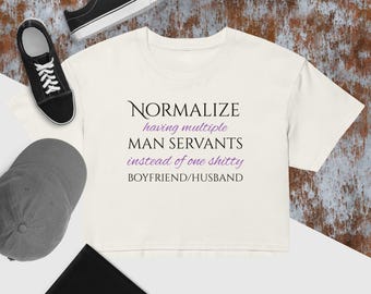 man servants crop top