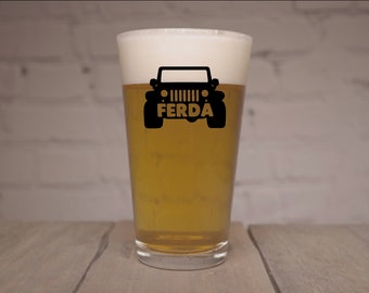 Letterkenny Pint Glass, Ferda Beer Glass, Letterkenny Beer Glass, Pitter Patter Pint Glass