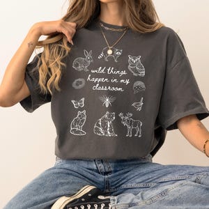Nature Teacher Tee, Comfort Colors® T-Shirt, Woodland Animal Shirt, Science Teacher Gift, Elementary Educator T-shirt, Forest Teacher