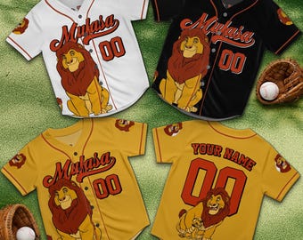 Personalized Mufasa Baseball Jersey, Lion King King Shirt, African Savanna Lion Gift, Custom Name Jersey