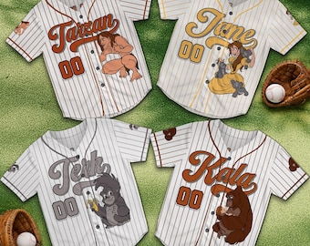 Personalized Tarzan Jungle Team Baseball Jersey, Custom Name Tarzan Jane Squad Shirt, Family Matching Gift