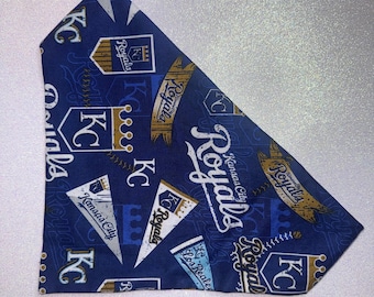 Kansas City Royals Baseball Pet Bandana | Handmade Elastic Collar Accessory for Dogs, Cats