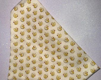 Handmade Yellow Duckling Pet Bandana | Elastic Collar Scarf for Cats Dogs