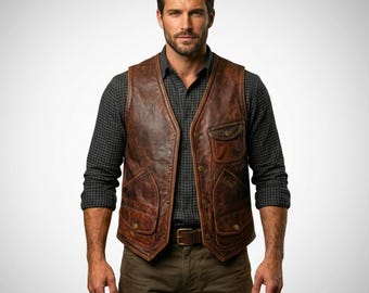 Real Sheepskin Shearling Leather Vest – Warm Layering Gilet