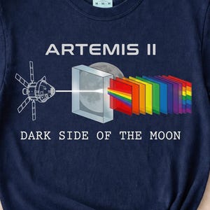 Dark Side of the Moon Comfort Colors Shirt, Artemis II Mission Tee, Future Moon Launch Outfit, 2026 Rocket Gift Top, NASA Shirt