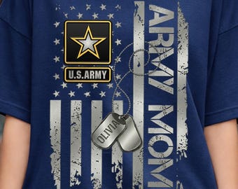 Custom Army Mom Dad Sister Comfort Colors Shirt, Custom Name Army Family Tee, Military Family Shirt,Basic Graduation,USA Army Family Outfits