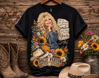 Dolly Parton Tribute PNG | Dolly Memorial PNG | Country Music Shirt Design | Western Floral PNG | Sublimation Digital Download