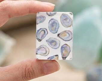American Mahjong Tiles | Oyster Shell Custom Back Mahjong Tile Set — Coastal Mahjong Gift · Mahjong Accessories