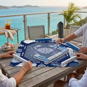 Enhance your game with this premium mahjong mat. As essential mah jongg mats for enthusiasts, this accessory provides a clear play area and serves as a standout item among popular mahjong gifts.