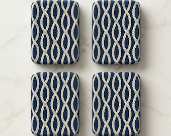 American Mahjong Tiles | Navy Anchor & Rope Tile Set with Custom Backs ·  Mahjong Mat, Card Holders, Tile Bag - Nautical Mahjong Gift