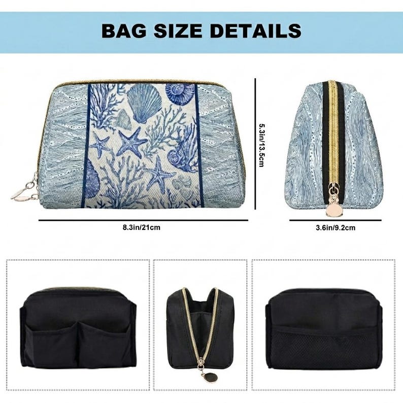 American Mahjong Tiles with Custom Backs, Blue & White Coral Shell Tile Set with Mahjong Mat, Card Holders and Tile Bag image 18
