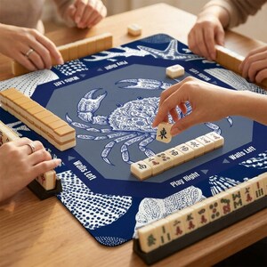 High quality mahjong mats crafted with a durable non slip surface. This mah jongg mat features a smooth fabric top and rubber backing for optimal tile movement and quiet gameplay during every match.
