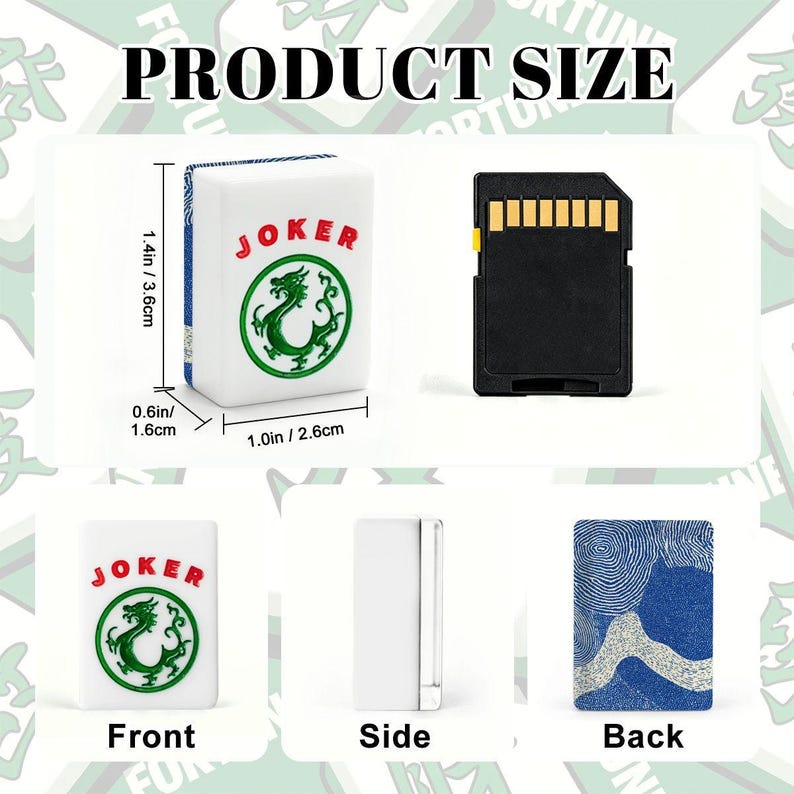 American Mahjong Set | Blue & White Mahjong Mat with Rules · Mahjong Tiles · Card Holders · Tile Bag — Coastal Mahjong Gift imagen 13