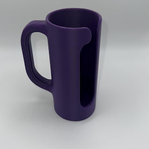 Smal burkhållare med handtag | 3D-utskrivet dryckeshylsa | Passar 350 ml och 237 ml smala burkar bild 3