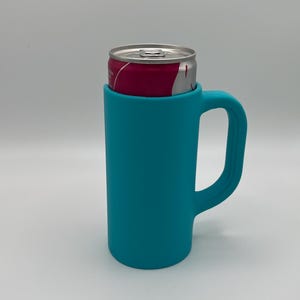 Smal burkhållare med handtag | 3D-utskrivet dryckeshylsa | Passar 350 ml och 237 ml smala burkar bild 6